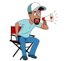 Movie Director With Loud . - Director Clip Art