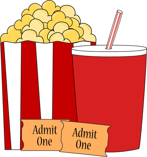 Movie Popcorn and Drink - Free Movie Clip Art