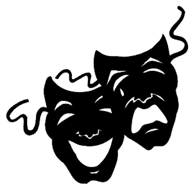 Theatre masks santa clipart -