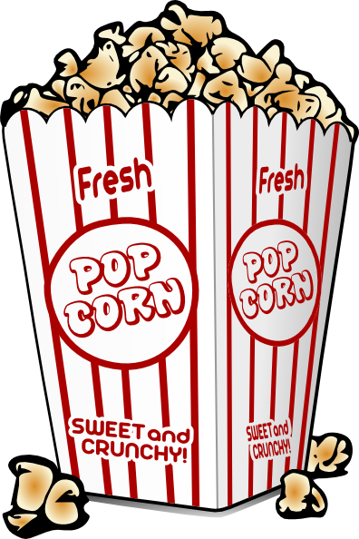 Movie night popcorn clipart f