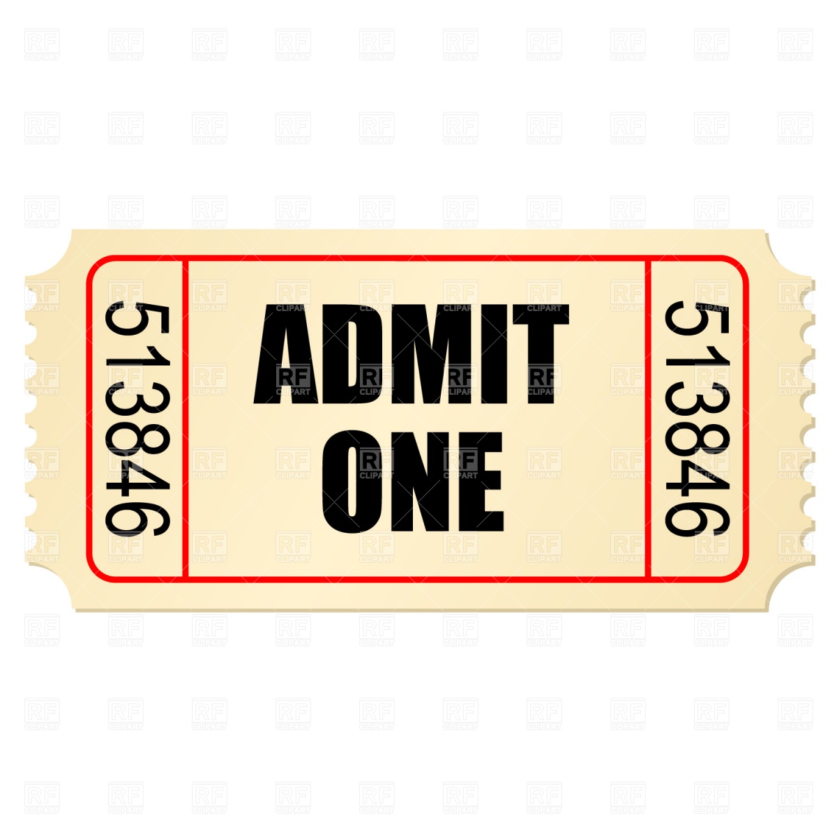 Movie Ticket Clip Art Clipart And Vector Collection