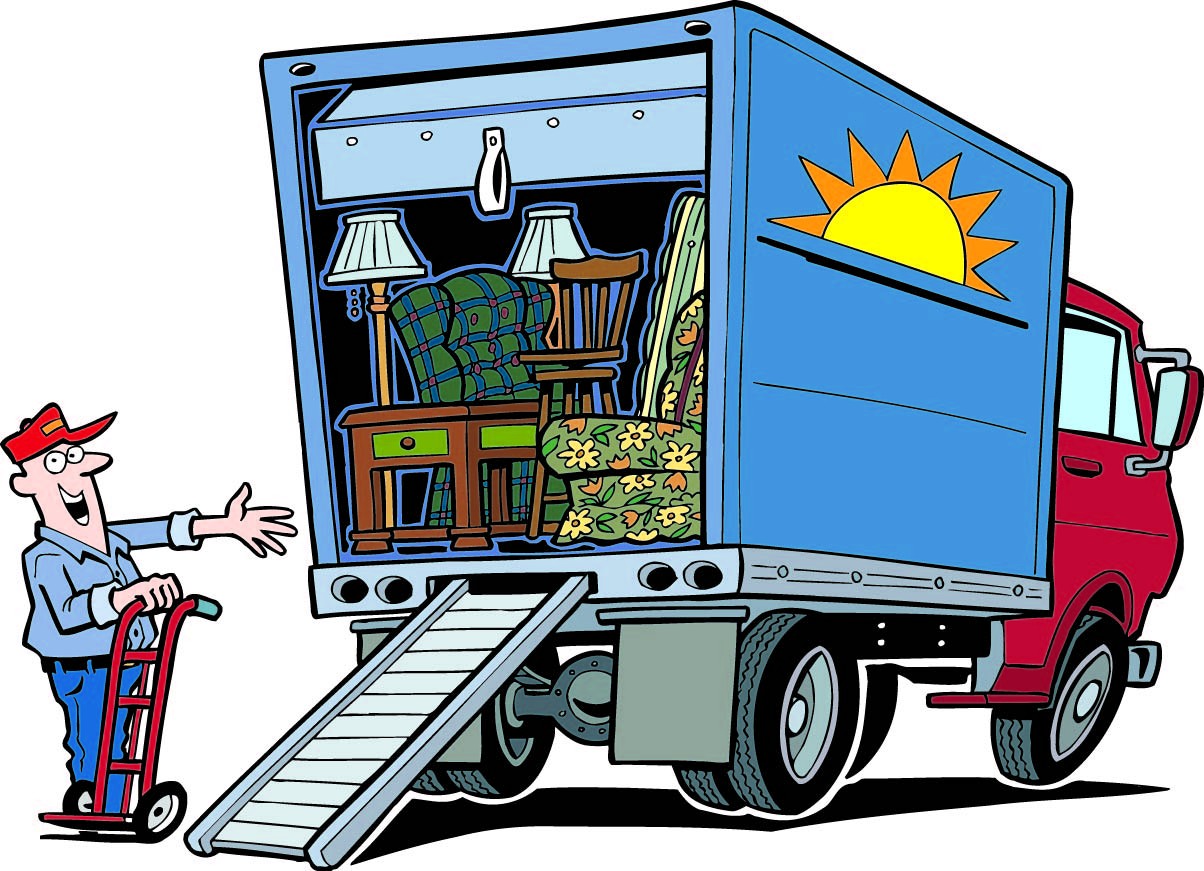 Moving Van Clipart Black and 