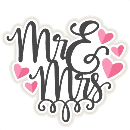 Mr u0026amp; Mrs Title SVG sc - Mr And Mrs Clipart