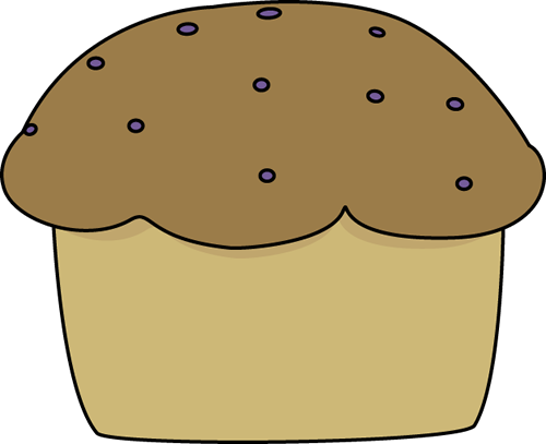 Muffin Clip Art Image - large brown muffin.