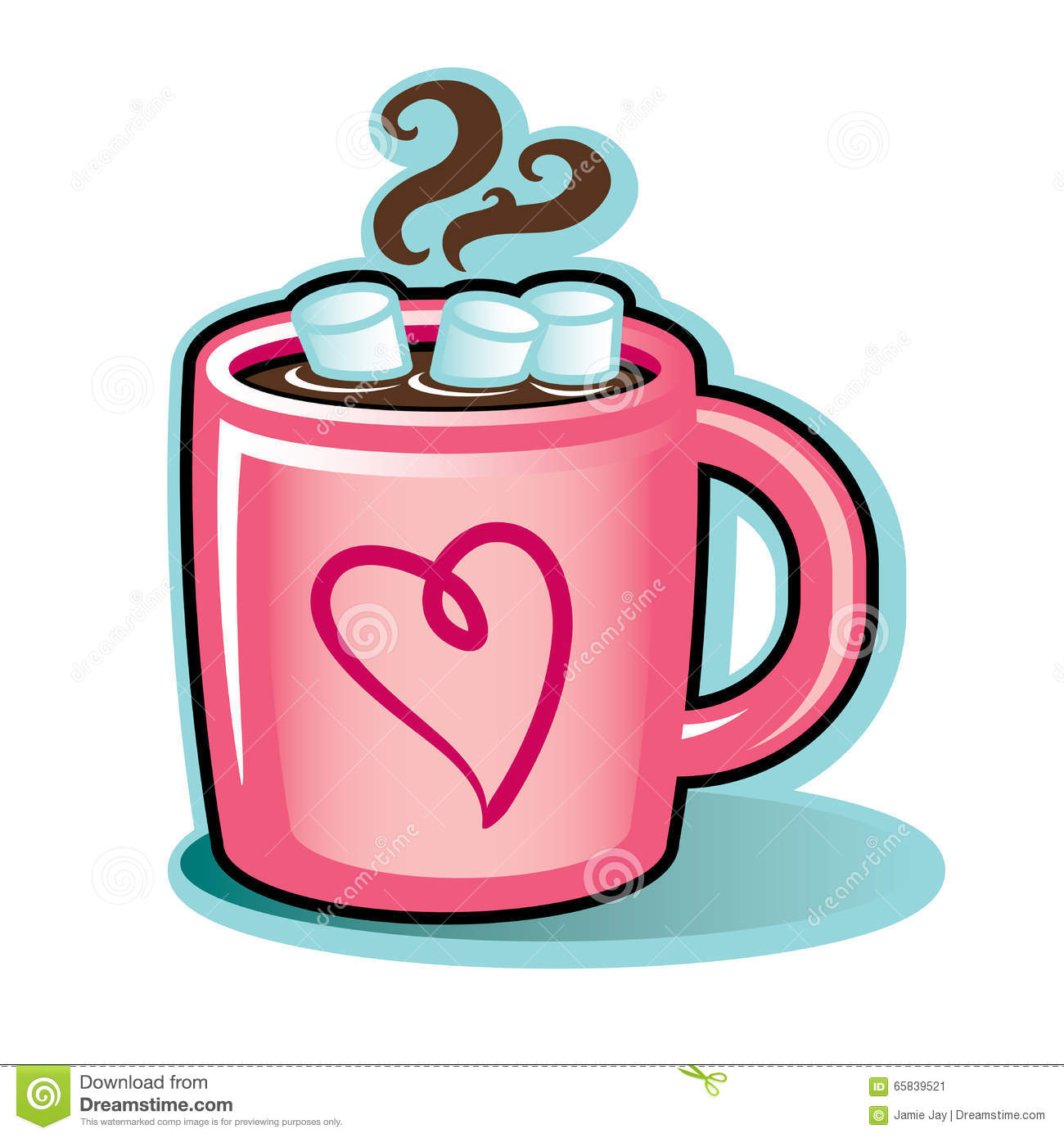 Cute hot chocolate clipart