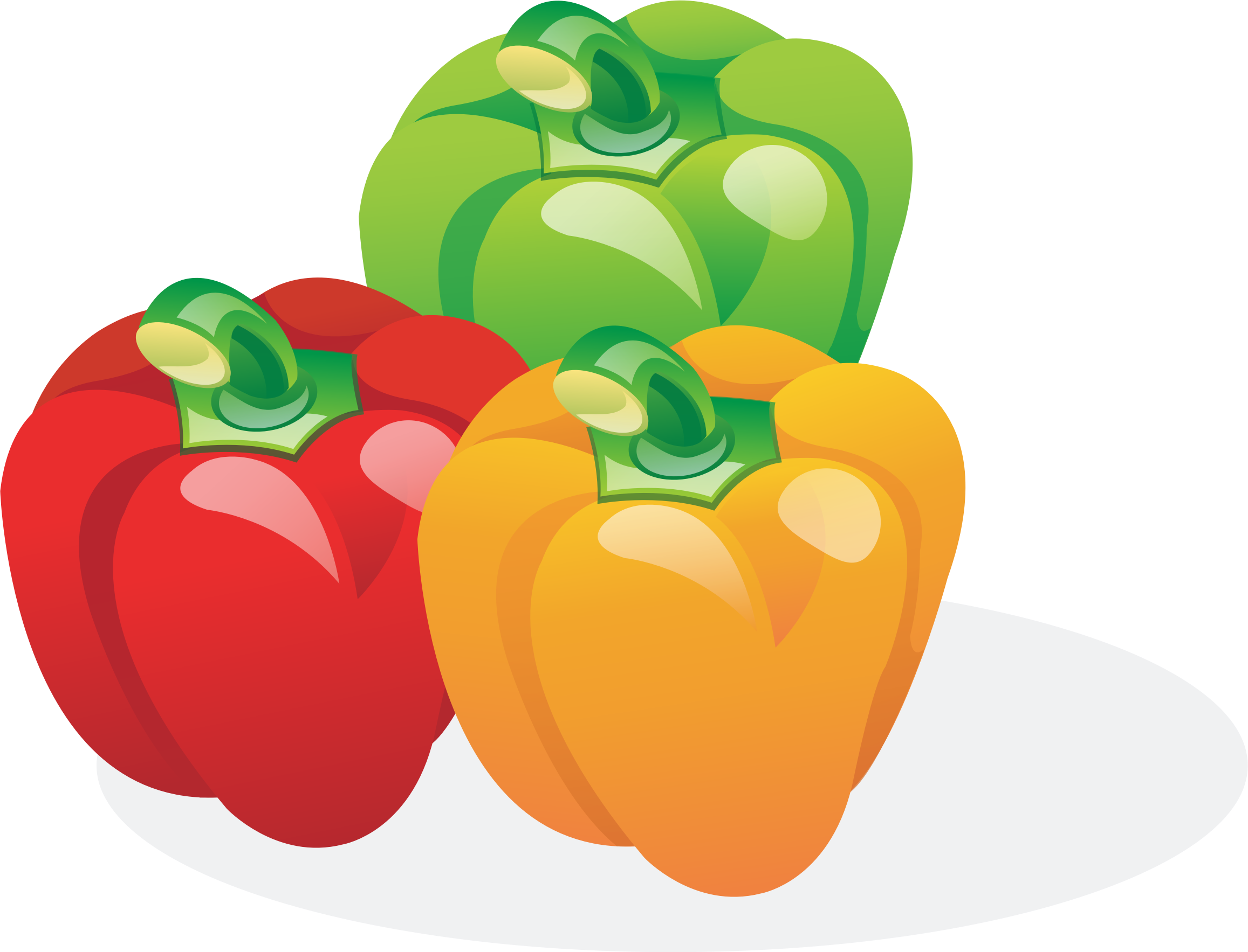 Multicolored Bell Peppers - Peppers Clipart
