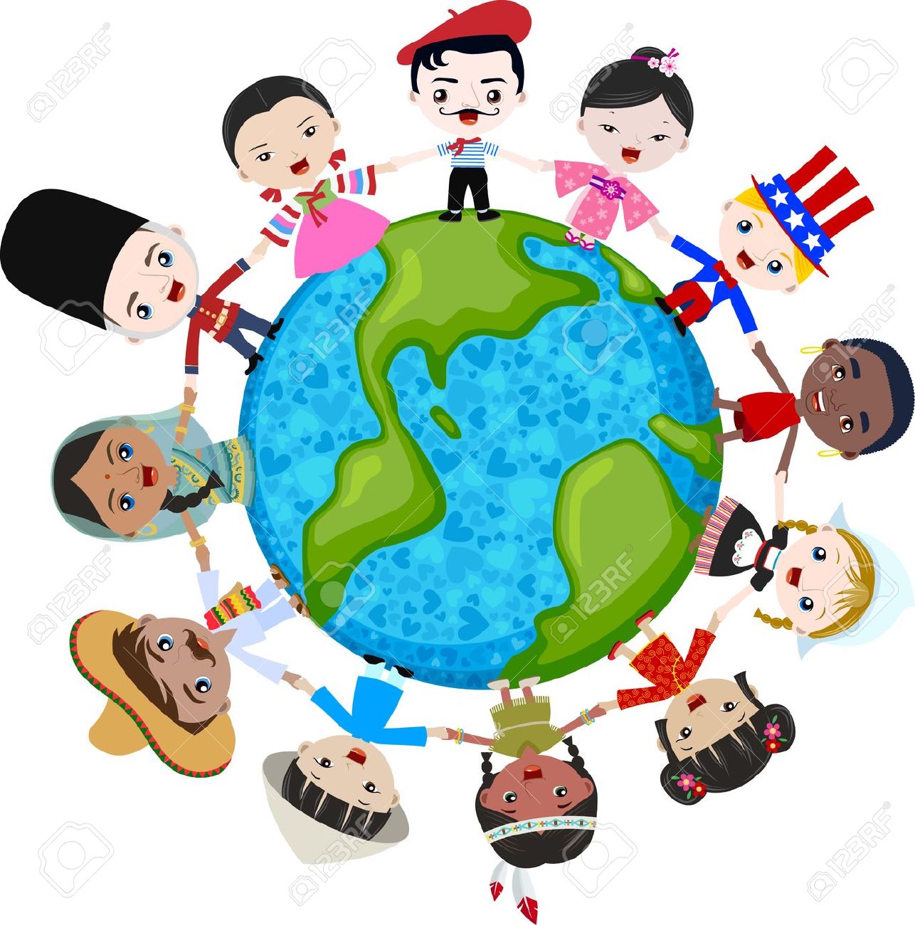 Multicultural World Clipart