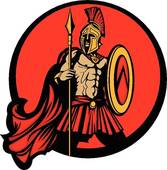 muscular trojan u0026middot; Greek Spartan Trojan Vector Mascot