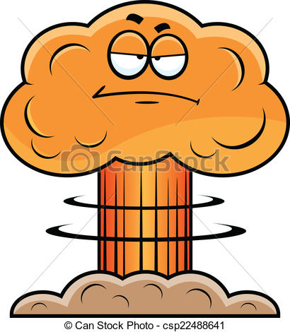 Cartoon Mushroom Cloud Grumpy - csp22488641
