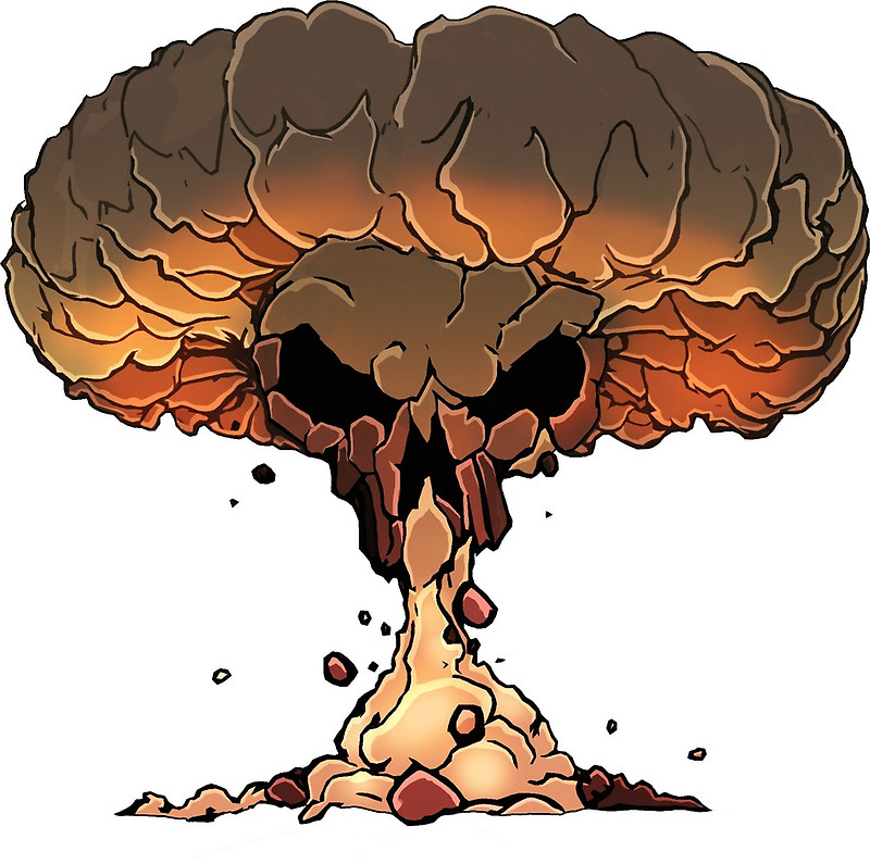 Cartoon Mushroom Cloud Grumpy