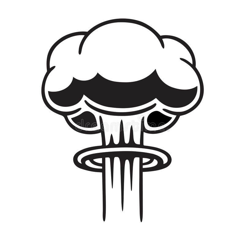 Mushroom Cloud Clipart Nuclear mushroom cloud stock vector. Illustration of mass -  90125588