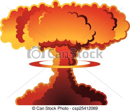 Nuclear Explosion Mushroom Cloud Vector