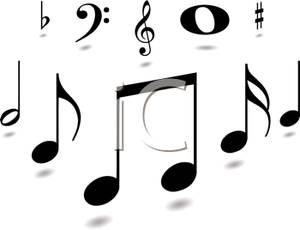 Music Notes Clipart Black And