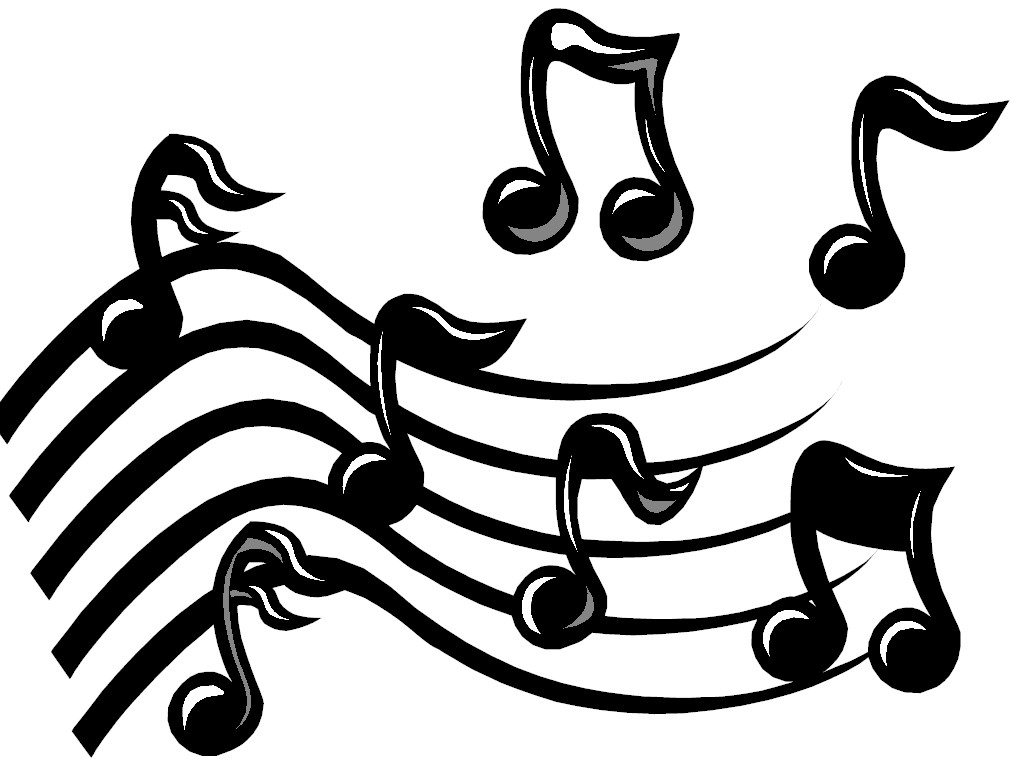 music notes on staff clipart - Clip Art Music Notes