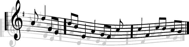 music notes on staff clipart