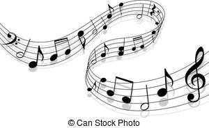 ... Music background - Notes  - Musical Clip Art