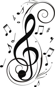 Poetry prompt- take a song (n - Music Notes Clipart Black And White