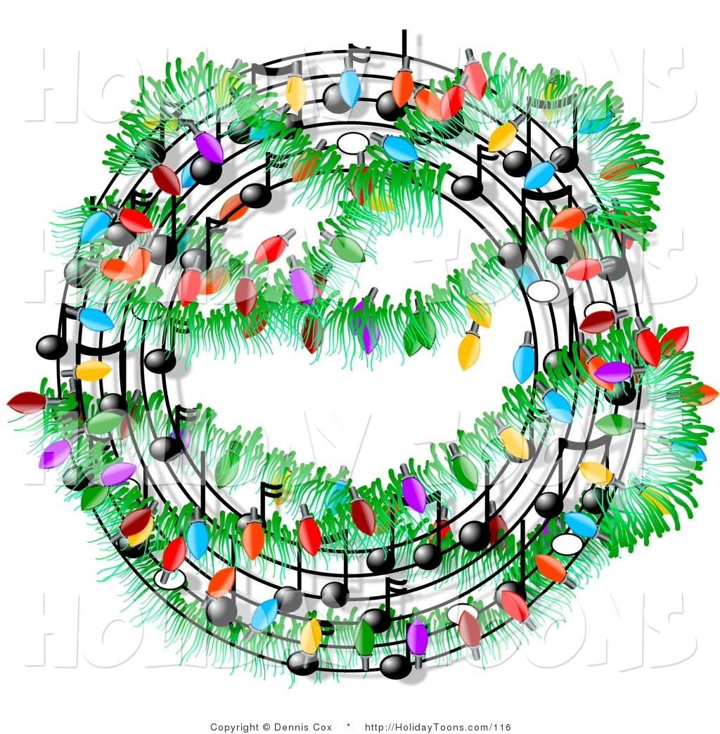 Music Notes Clipart Royalty Free Holiday Clipart Of A Christmas Music