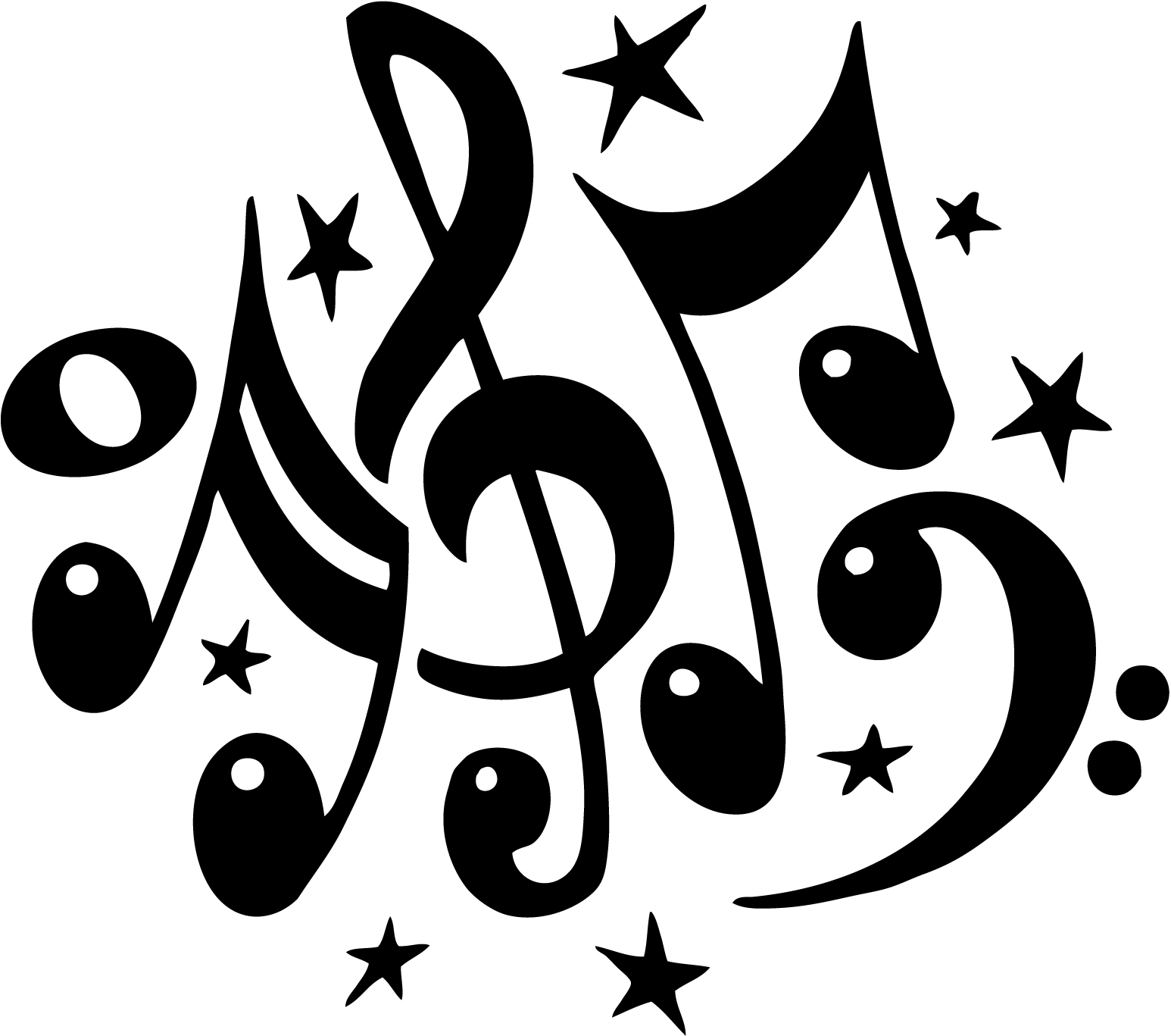 Music notes musical notes clip art free music note clipart image 1 3 - Clipartix