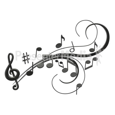 Music Notes Swoosh Signs And  - Clipart Musical Notes