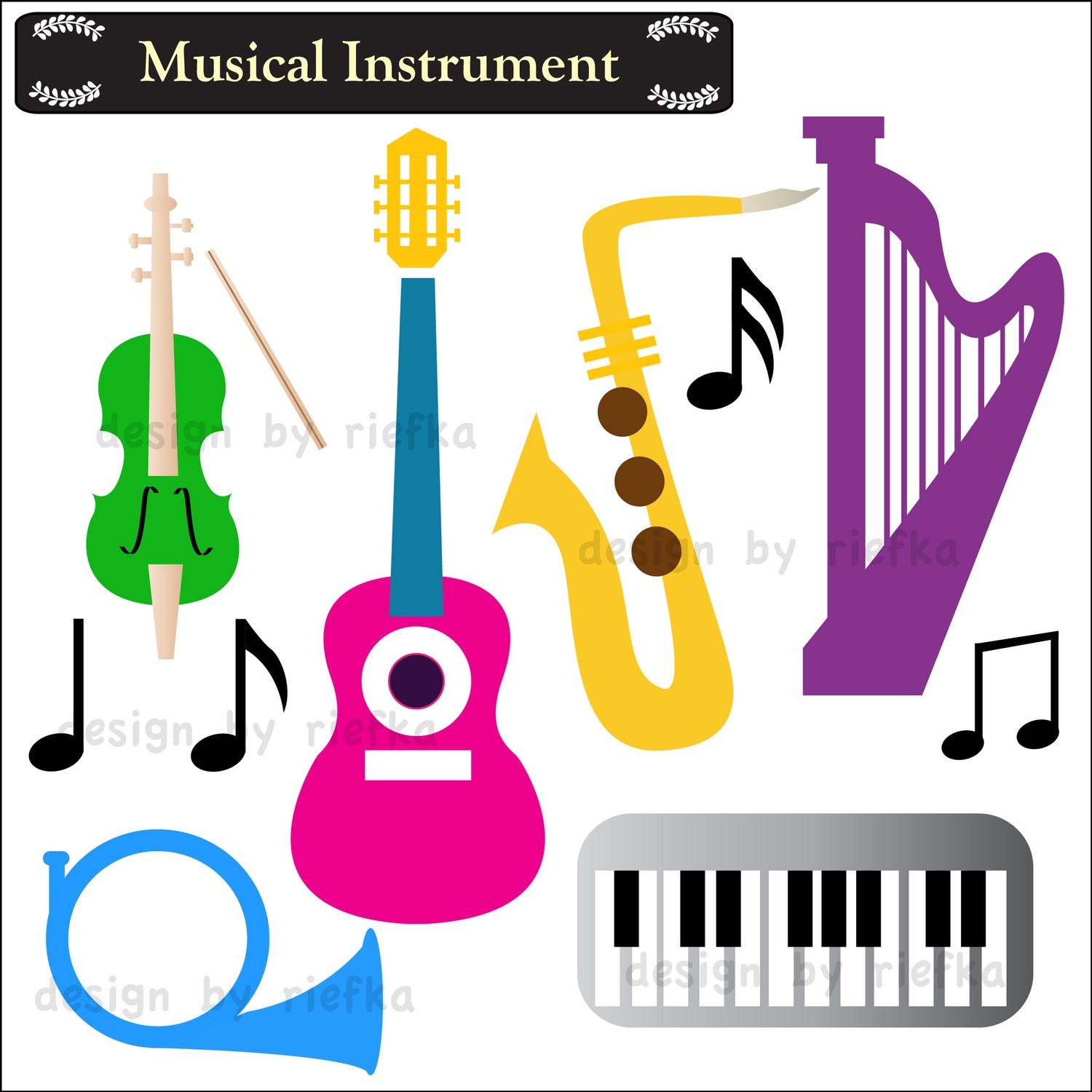 Musical Clip Art - Musical Instrument Clipart