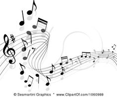 musical clipart free | -Free Vector Clip Art Illustration of a Background Of Staff And
