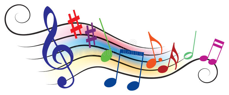 A colorful melody of musical  - Musical Notes Clipart