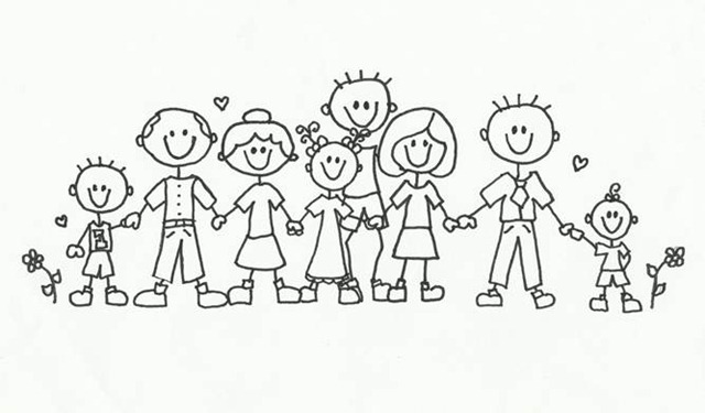 Clipart of family reunion - .