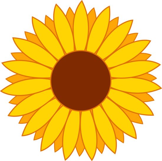 My free clip art of a cute yellow sunflower