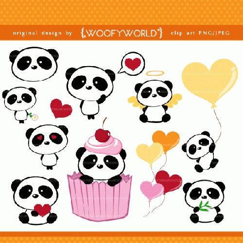 My Grafico Cute Cupcake Panda Clipart Adorable Pandas To Digitize