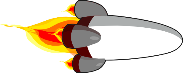 Free Simple Red Rocketship Cl