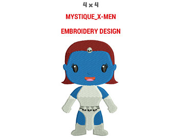 Mystique X-Men Embroidery Design | Machine Embroidery Design | X-Men Full  Filled