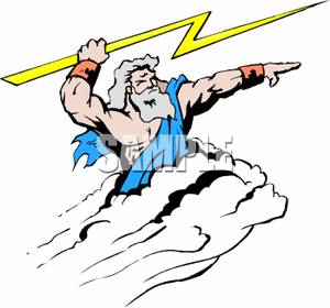 Mythology Clipart Zeus Aiming A Bolt Lightning 100413 154053 766009