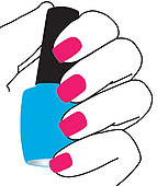 Nail manicure salon sign u0026middot; Nails with a nail polish in hand