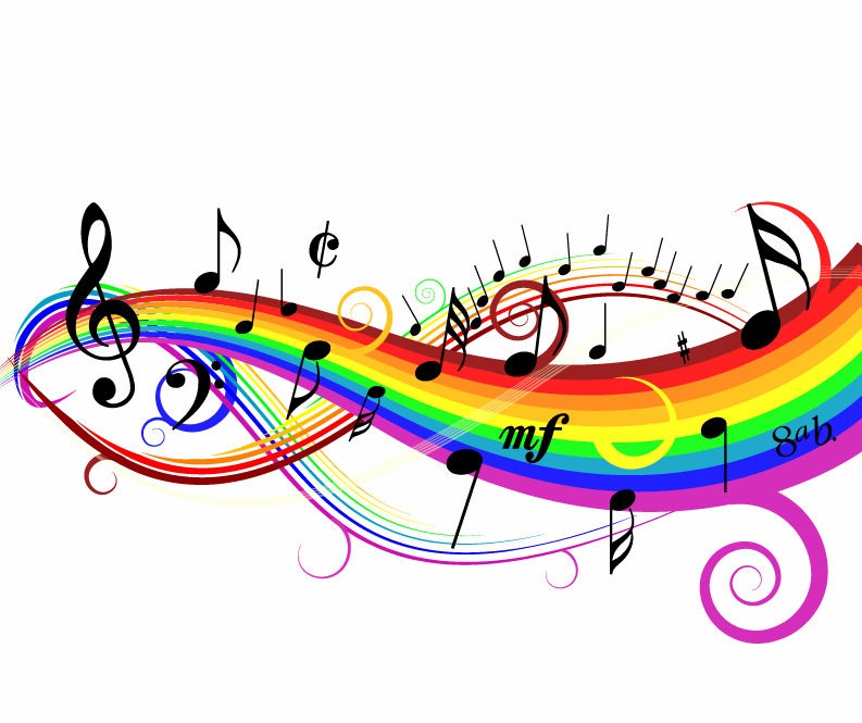 Name Colorful Music Background Vector Illustration