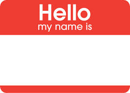 Red Name Tag Empty Sticker He