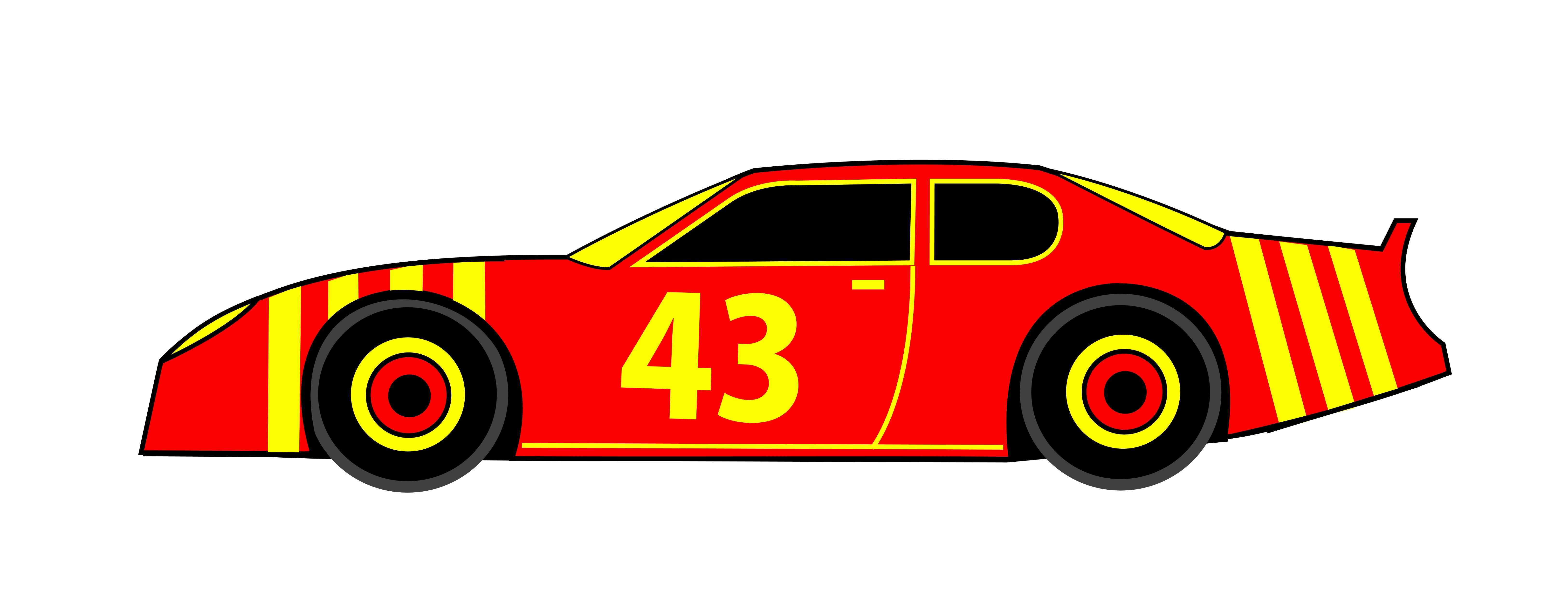 Free Red Race Car Clip Art