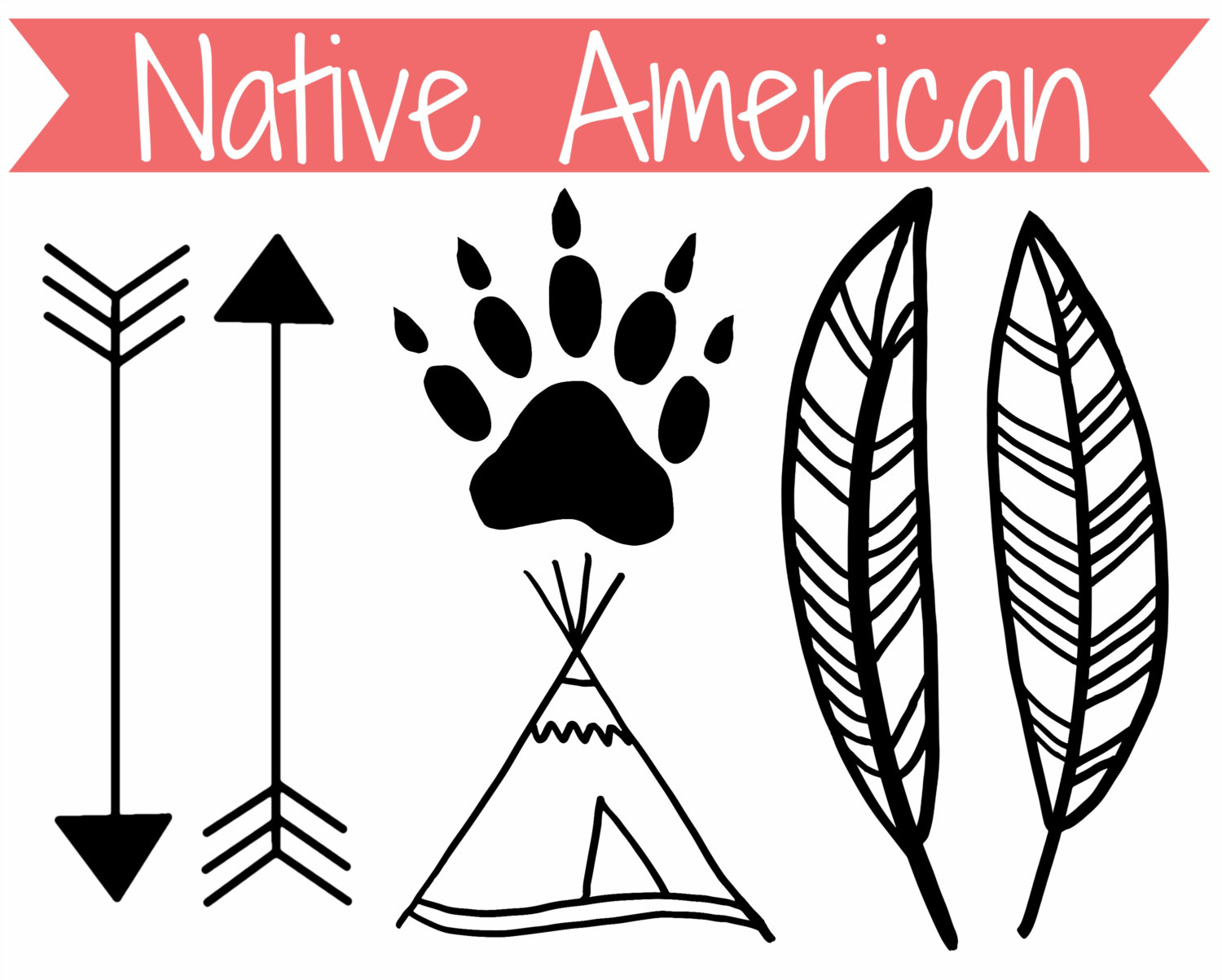 Native American Feather Clip  - Free Native American Clipart