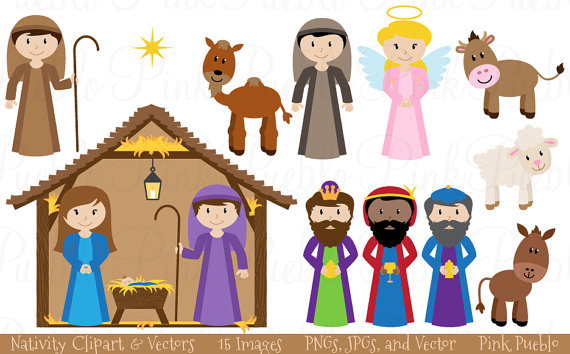 Nativity Clip Art Clipart . - Nativity Scene Clipart Free