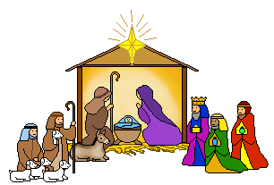 Nativity Scene with Angel Ove