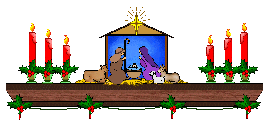 Nativity clip art silhouette  - Christmas Nativity Clip Art