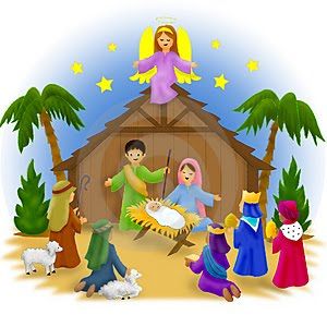 Nativity Scene Clip Art | Fre - Clipart Nativity Scene