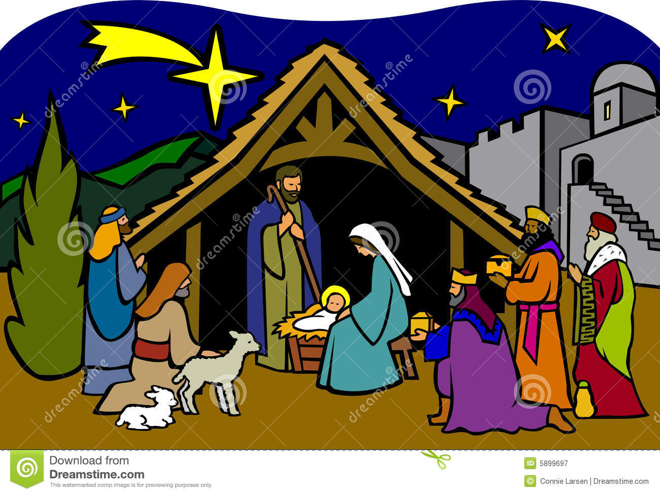Holy Family Nativity in Color