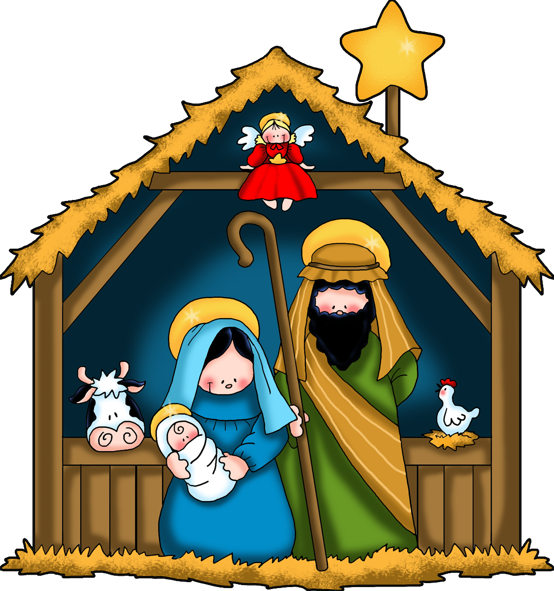 Nativity Scene Clip Art | Fre