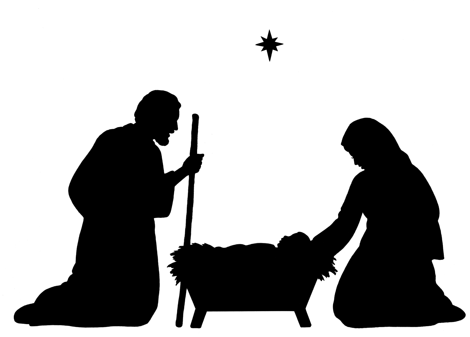 Nativity Silhouette Clip Art New Calendar Template Site