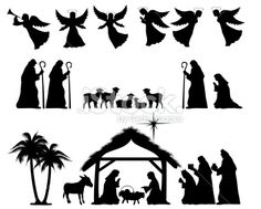 Nativity Silhouette Royalty Free Stock Vector Art Illustration