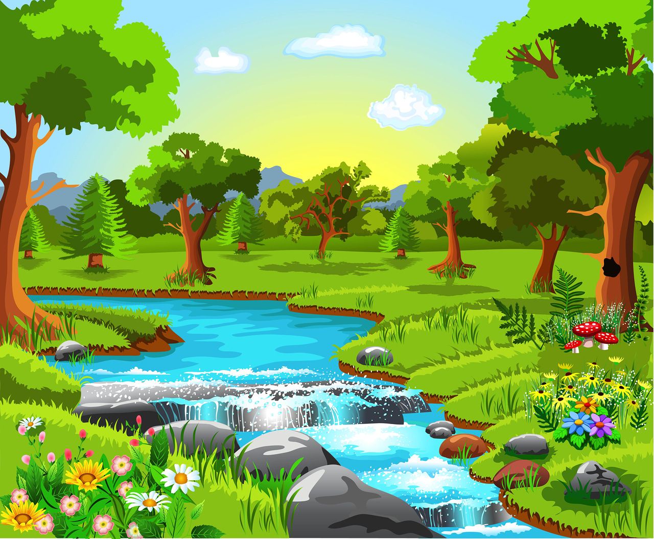 9 Natural Environment Clipart Preview Nature Scene Of A HDClipartAll