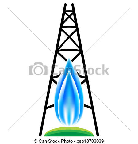 ... Natural Gas Fracking Icon - An image of a natural gas.