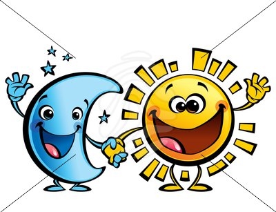 Sun and moon clipart images -