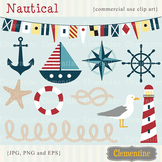 Nautical clip art image .